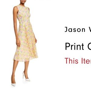 NWT JASON WU Floral Pleated Dress